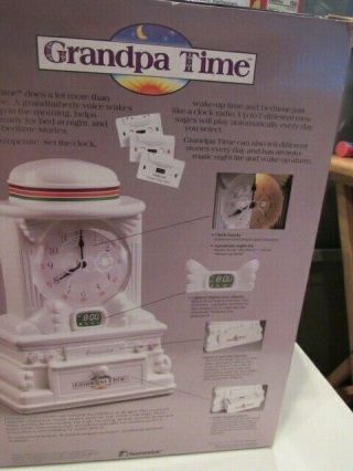 Vintage Rare 1988 Homestar Grandpa Time Clock Cassette Player - 3