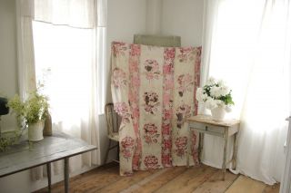 18th century French antique fabric timeworn floral picotage 2