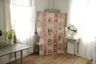 18th century French antique fabric timeworn floral picotage 3