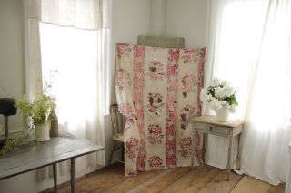 18th century French antique fabric timeworn floral picotage 4