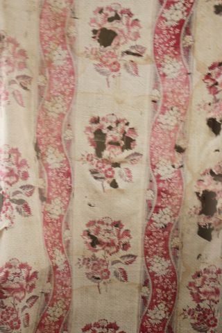 18th century French antique fabric timeworn floral picotage 7