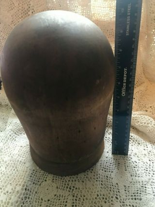 Antique Wooden Hat Form - Mold Rotating Base Midwest H.  B.  & O Co.  No.  796 2