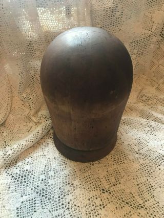 Antique Wooden Hat Form - Mold Rotating Base Midwest H.  B.  & O Co.  No.  796 3