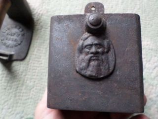 ANTIQUE VTG COAL SAD IRON PATD 1852 - BLESS & R.  DRAKE 5