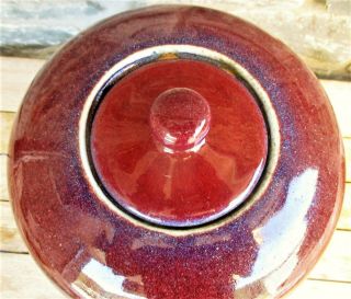 Rare Chinese 19 C Langyao Flambe Porcelain Vase Jar Oxblood Sang De Boeuf Ginger 5