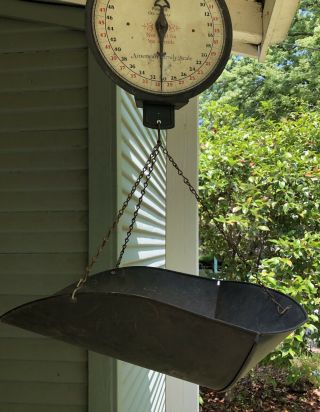 Vintage Antique American Family Scale 10/29/1912 Hanging Scale 60 Lbs