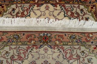 AUTHENTIC TAB RIZ HAND KNOTTED SILK / WOOL ORIENTAL RUG 2 ' x 3 ' HAND - CLEANED 8