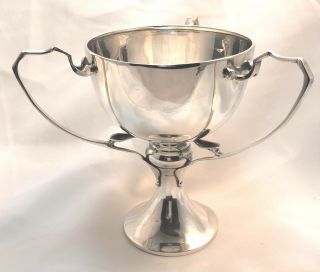 Antique 1916 Sterling Silver 3 Handle Loving Cup 194 Gr Trophy No Mono