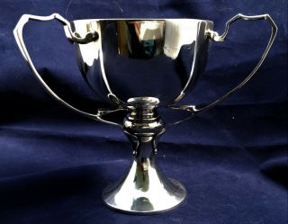 Antique 1916 Sterling Silver 3 Handle Loving Cup 194 gr Trophy No Mono 2