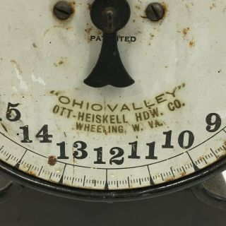 Antique Hanson Bros Scale Ohio Valley Ott - Heiskell Hardware Co.  Wheeling WV 5