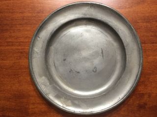 Four Antique Colonial Pewter Plates Edward/Joseph/Samuel Danforth,  Samuel Hamlin 10