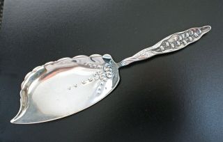 Whiting Sterling Lily Of The Valley Ice Cream Slice With Decorated Bowl