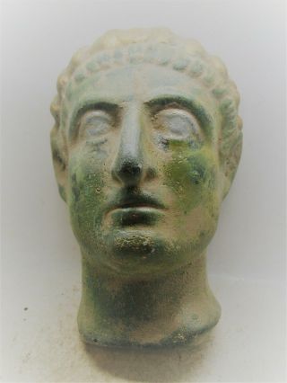 Museum Quality Ancient Roman Theatrical Mask Face Of Marcus Aurelius