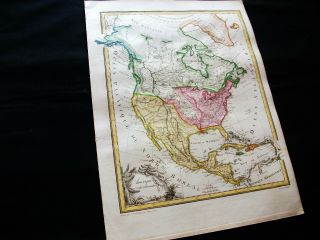 1810 LAPIE rare map: NORTH AMERICA,  UNITED STATES,  CANADA,  USA,  MEXICO CARIBBEAN 5