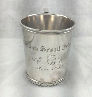 Great Gorham Coin Silver Large 3 3/4 " Cup - 1862