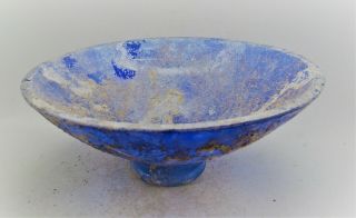 Ancient Roman Glass Iridescent Bowl 200 - 300ad