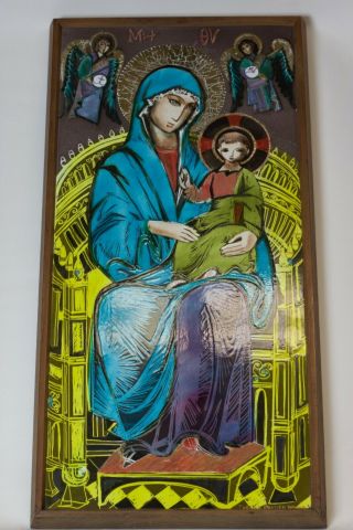 Thelma Frezier Winter Enamel Of The Madonna And Child,  United States