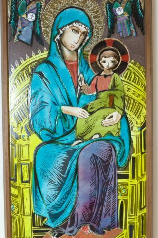 Thelma Frezier Winter enamel of the Madonna and Child,  United States 4