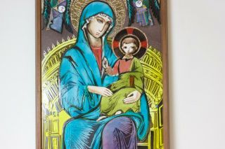 Thelma Frezier Winter enamel of the Madonna and Child,  United States 6
