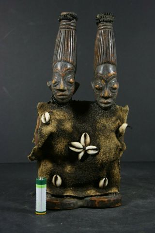 2 Ere Ibedji Twin Figures,  Yoruba Tribe,  Nigeria,  African Tribal Art Primitif