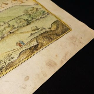 1565 Plan/View of Bethune France ENGRAVED Hand Coloured Map STUNNING 6