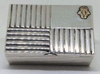 c1890 Silver Gold Enamel Table Vesta Box Queen Victoria Gift To King Wilhelm 2
