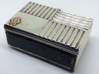 c1890 Silver Gold Enamel Table Vesta Box Queen Victoria Gift To King Wilhelm 4
