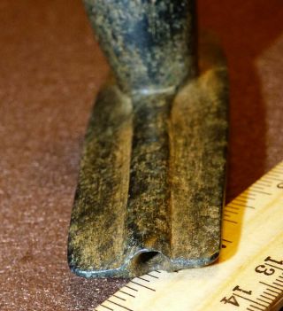 Old Chippewa Indian Black Steatite Platform Pipe Found Near Indian Lake,  Ohio 10