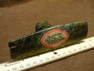 Old Chippewa Indian Black Steatite Platform Pipe Found Near Indian Lake,  Ohio 5
