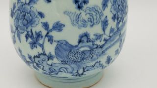 Ming Dynasty Blue and White Birds and flowers patterns vase 明代萬曆青花花鳥紋獸耳尊 8