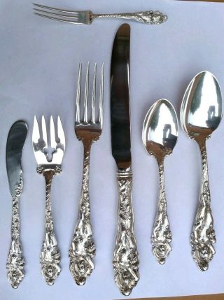 Four Sterling Silver Love Disarmed (7) Piece Place Settings - Reed & Barton