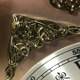 Vintage HAMILTON Westminster Chime Mantle Clock with Key Tempus Fugit 340 - 020 11