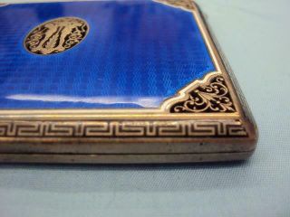 Austrian Gilded Silver & Guilloche Enamel - Pierced Cigarette Case 8