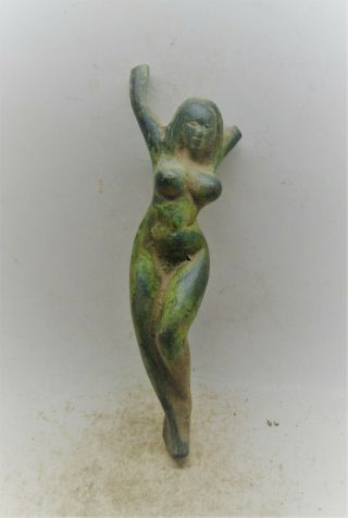 Circa 100 - 300ad Roman Era Bronze Venus Statuette European Finds Very Rare