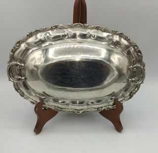 Vintage Old Mexico Sterling Silver Marked 2 pc detailed Tureen Dish Serving 8