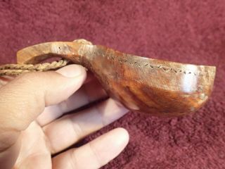 dated 1939 DECORATED WELL MADE BURL WOOD DRINKING CUP KUKSA FOLK ART SCANDINAVIA 2