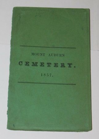 1857 Plan Map of Mount Auburn Cemetery Cambridge Massachusetts Antique Map 1857 2