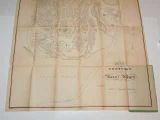 1857 Plan Map of Mount Auburn Cemetery Cambridge Massachusetts Antique Map 1857 5