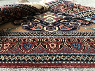 Auth: 50 ' s Vintage Hand Woven Wool Rug Elegant Orientalist 3x5 6