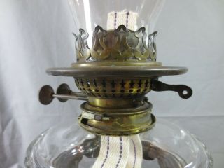 ANTIQUE VICTORIAN WRIGHT & BUTLER DUPLEX OIL LAMP BASE AND DROP IN FOUNT 7