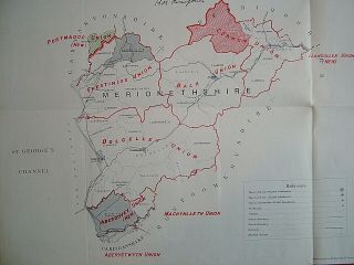 Rare - MERIONETHSHIRE Antique Ordnance Survey Map 1888.  Robert Owen Jones 3