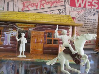 RARE MARX ROY ROGERS WESTERN TOWN 5000 PLAY SET - STAGE COACH,  HOUSE,  TOWN,  MORE 11