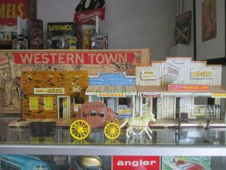 RARE MARX ROY ROGERS WESTERN TOWN 5000 PLAY SET - STAGE COACH,  HOUSE,  TOWN,  MORE 4