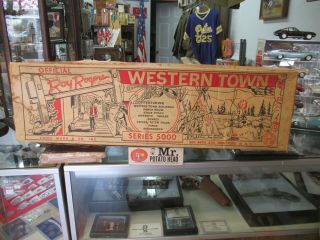 RARE MARX ROY ROGERS WESTERN TOWN 5000 PLAY SET - STAGE COACH,  HOUSE,  TOWN,  MORE 5