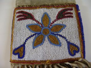 Antique Blackfeet or Cree Pipe Tobacco Bag 4