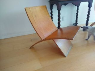 Mid Century Modern Curved Wood Chair (pair) 5