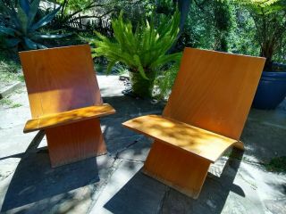 Mid Century Modern Curved Wood Chair (pair) 7