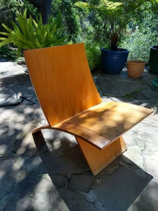 Mid Century Modern Curved Wood Chair (pair) 8