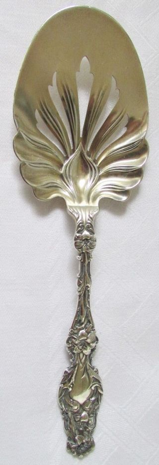 Rare Antique Whiting Sterling Silver " Lily " Fried Egg Waffle Server 8 5/8 " Gw