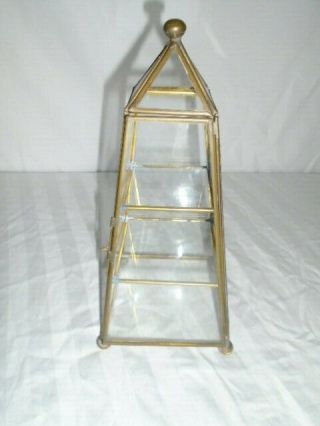 Brass And Glass Display Case 10  Tall